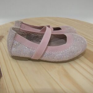Olive & Edie Sparklie Pink Mary Jane Flats Toddler Size 5